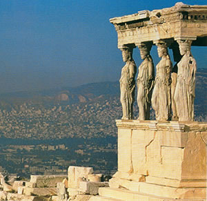 Cariátides, Templo de Erectión, Atenas