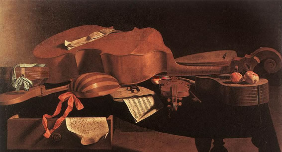 Evaristo Baschensis, Instrumentos musicales, s. XVII